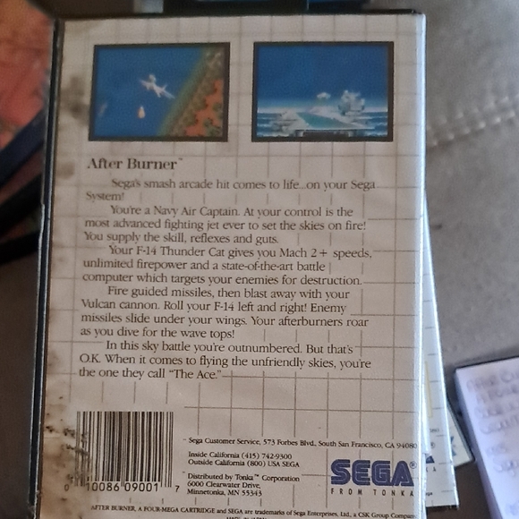 SEGA After Burner Game Cartridge